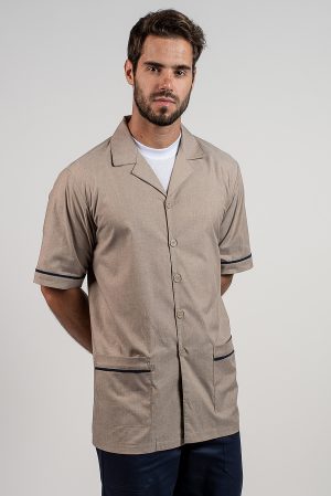 1144D JALECO MASCULINO C.DETALHES MG.CURTA