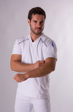 1303D- SCRUB DE MALHA COM DETALHES MASCULINO