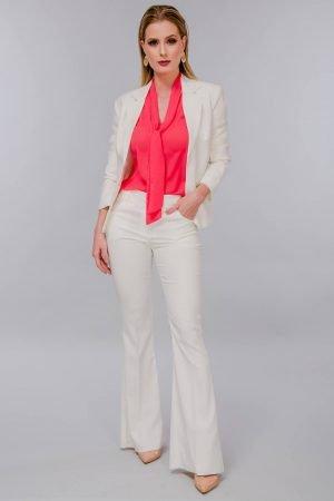 1024B BLAZER CLASSICO +1252L CAMISA G.ECHARPE + 1120B CALÇA FLARE