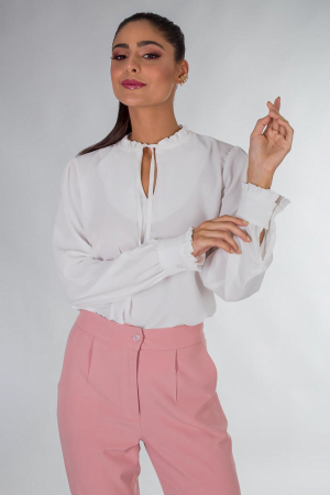 1354 - CAMISA COM BABADO