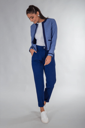 1353 - CASAQUETO BICOLOR + 1352 CALÇA CARROT